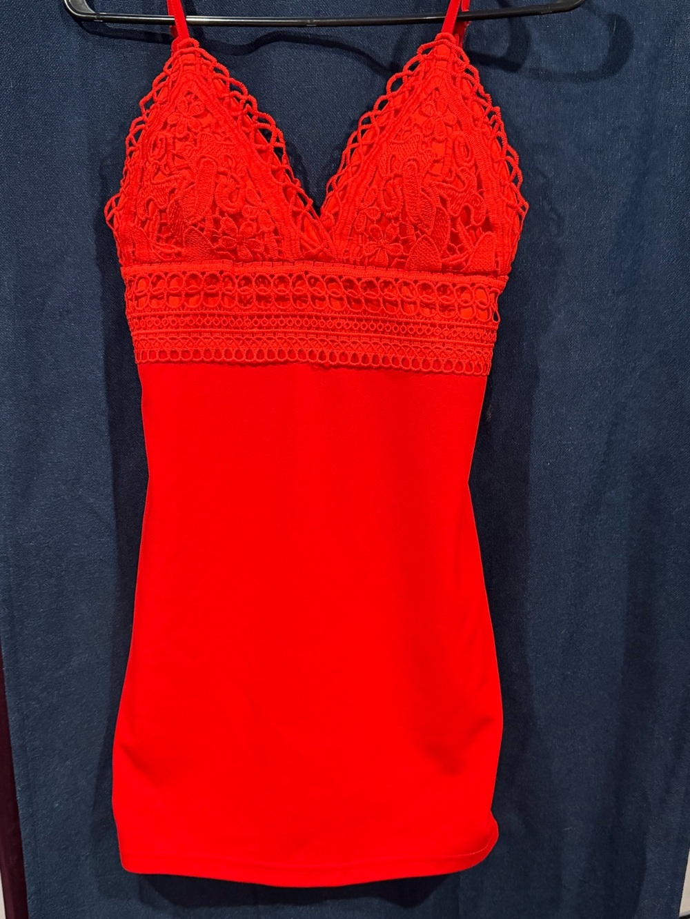Haute Monde Red Lace-Trim Camisole